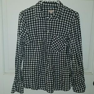 Black gingham merona medium shirt